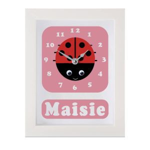 Personalised Children’s Ladybird Clock 2 Personalised Children's Ladybird Clock