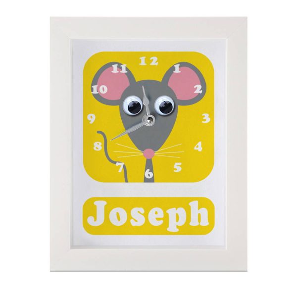 Personalised Children's Mouse Clock 1 Personalised Children's Mouse Clock