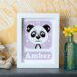 Personalised Children's Panda Clock