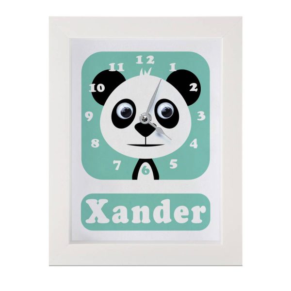Personalised Children's Panda Clock 1 Personalised Children's Panda Clock