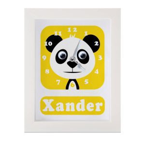 Personalised Children’s Panda Clock 2 Personalised Children's Panda Clock