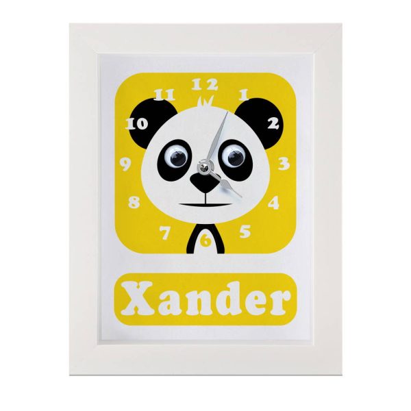 Personalised Children's Panda Clock 2 Personalised Children's Panda Clock