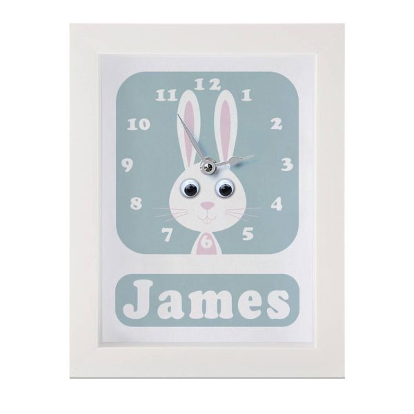 Personalised Children's Rabbit Clock 2 Personalised Children's Rabbit Clock