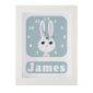 Personalised Children's Rabbit Clock