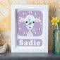 Personalised Children's Lamb Clock