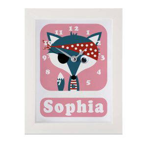 Personalised Children's Pirate Clock