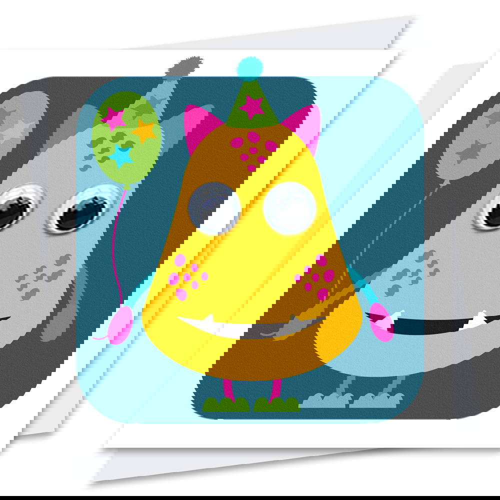 Green Toed Glenda - Monster Birthday Card