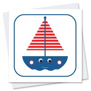 Bertha Sailing Boat Birthday Card