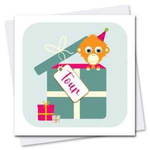 Age 4 Birthday Card - Orangutan