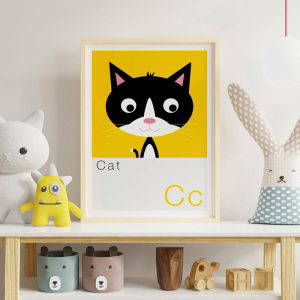 C is for Cat Children's Alphabet Print
