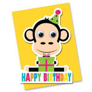 Monkey Birthday Card