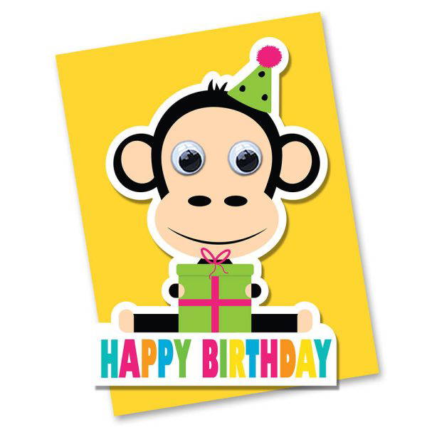 Monkey Birthday Card 1 Monkey Birthday Card