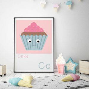 C is for Cake Children's Alphabet Print