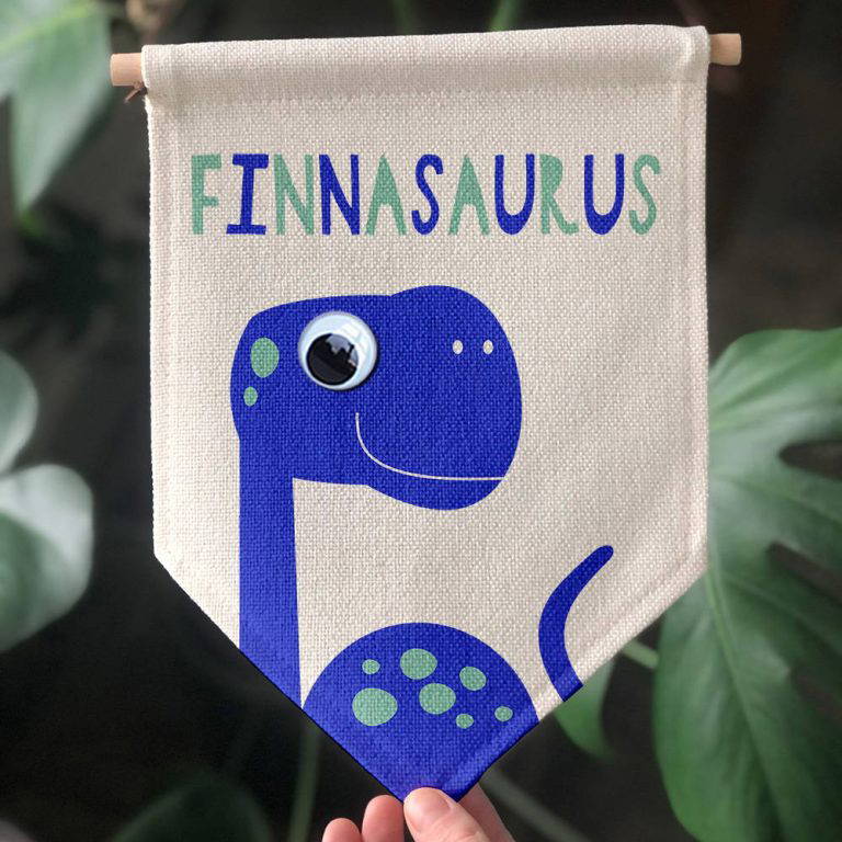 Personalised Dinosaur Flag