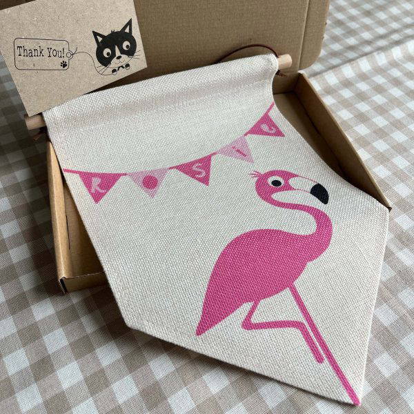 Personalised animal Flag - Flamingo 4 Personalised animal Flag - Flamingo