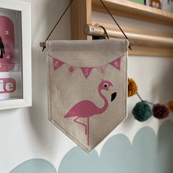 Personalised animal Flag - Flamingo 2 Personalised animal Flag - Flamingo