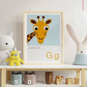 G is for Giraffe Children's Alphabet Print
