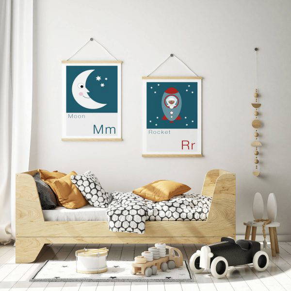M is for Moon Children's Alphabet Print 3 M is for Moon Children's Alphabet Print