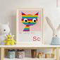 S is for Stripey Cat Children's Alphabet Print