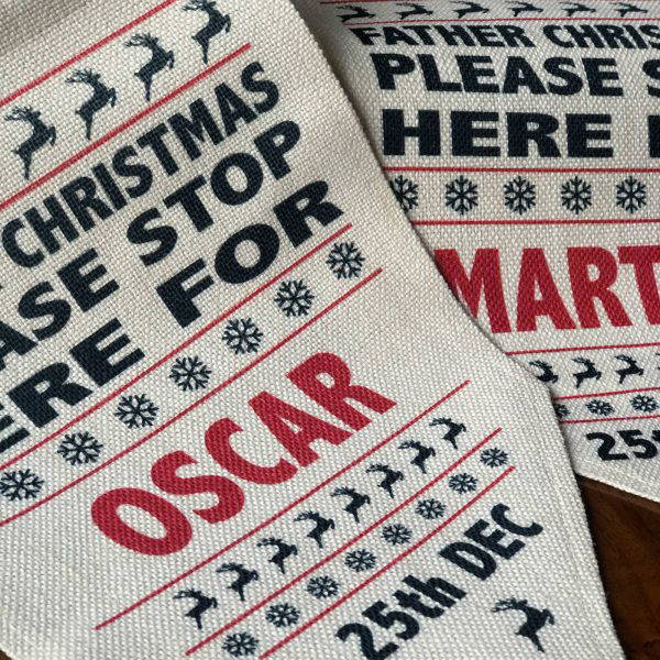 Father Christmas Stop Here Sign - Personalised Flag 2 Father Christmas Stop Here Sign - Personalised Flag
