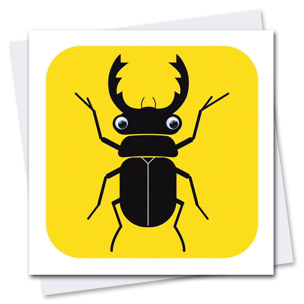 Stacey Stag Beetle Card