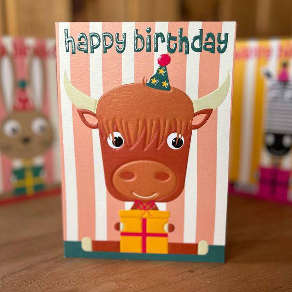 BB08 Highland Cow Birthday Card 2 BB08 Highland Cow Birthday Card