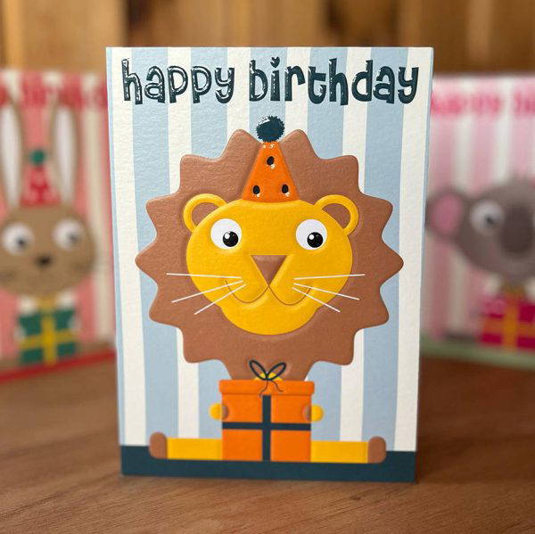 BB04 Livingston Lion Birthday Card 2 BB04 Livingston Lion Birthday Card