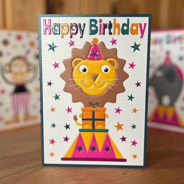 Majestic Lion – Circus Birthday Card 2 Majestic Lion – Circus Birthday Card