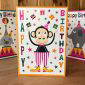 Juggling Monkey – Circus Birthday Card