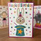 Circus Birthday Card – Rabbit in A Hat Birthday Card