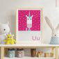 U is for Unicorn Children's Alphabet Print