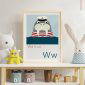 W is for Walrus Children's Alphabet Print