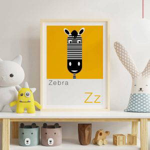 Z is for Zebra Children's Alphabet Print