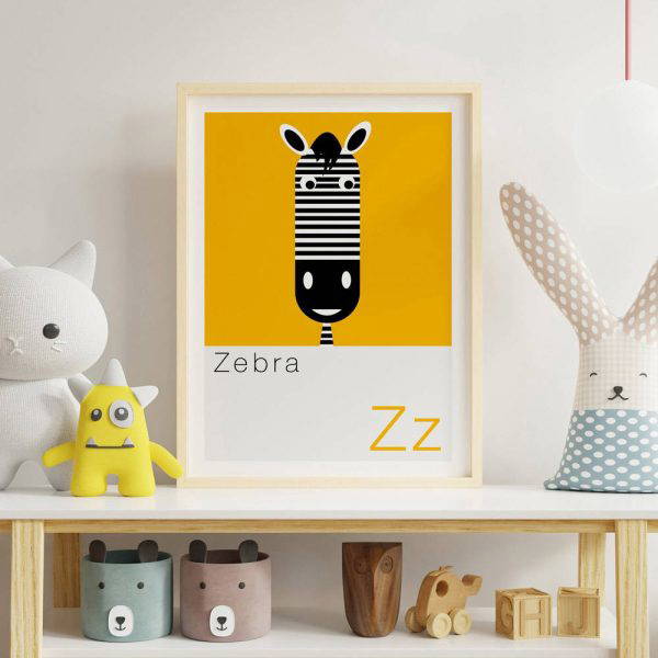 Z is for Zebra Children's Alphabet Print