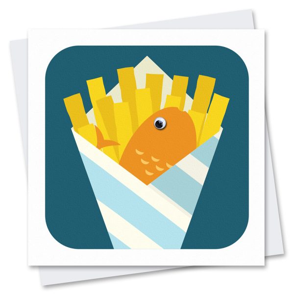 FF954 Fish & Chips Card Fish and chips card