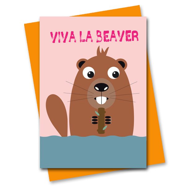 MC847 Viva La Beaver beaver card